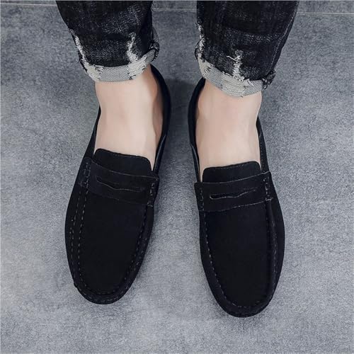 Loafers for Men PU Leather Loafers Flexible Flat Heel Casual Non-Slip Work Shoes3