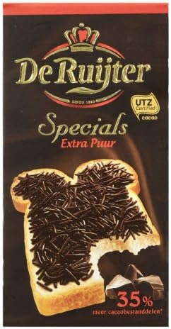 2 Box De Ruijter Originals Extra Puur Hagelslag (Specails Extra Puur vol van smaak /Special Extra Dark Chocolate Sprinkles) 35% meer cacaobestanddelen dan De Ruijter Chocoladehagelslag Puur.