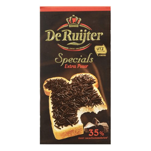 2 Box De Ruijter Originals Extra Puur Hagelslag (Specails Extra Puur vol van smaak /Special Extra Dark Chocolate Sprinkles) 35% meer cacaobestanddelen dan De Ruijter Chocoladehagelslag Puur.