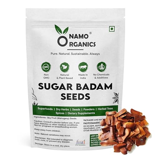 Image of Sugar badam seeds for diabetes - 250 Gm - Kadwa Bitter Almonds - Mahogany Seeds
