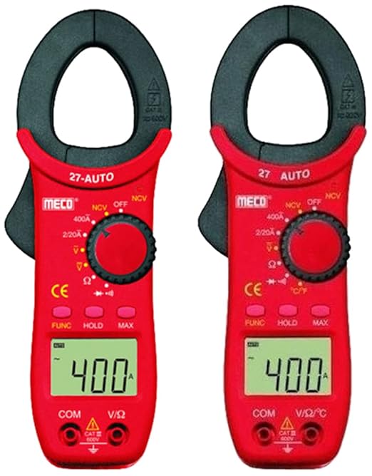Meco 27auto Digital Clamp Meter, Red & MC_27T Auto 400A AC Auto