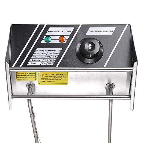 WeChef Commercial Single Tanks Electric Countertop Large Deep Fryer with Basket Restaurant Home Kitchen 2500W 12L - Thumbnail 4