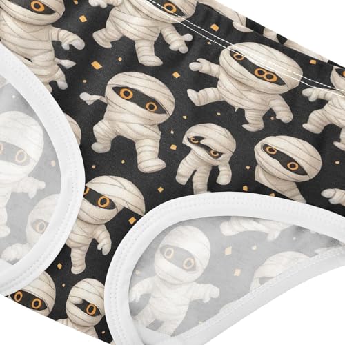 Joisal Toddler Underwear Floral 2t Cotton Little Girl Panties Print Kids Undies Briefs Halloween Cartoon Mummies4