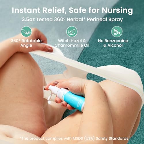 Grownsy Postpartum Mom & Baby Essential Kits, Postpartum Recovery Kit for Labor &Delivery with Hospital Essentials for Women After Birth with PERI Bottle, Herbal Cooling Spray, Herbal Cooling Liner