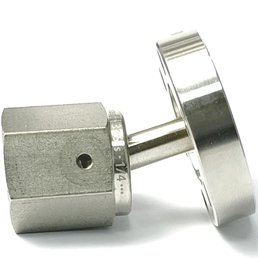 1 pieza de brida de vacío CF25 a conector de tubería de acero inoxidable SUS316 macho VCR de 3/4"