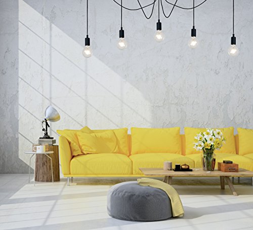 Suspension Lucide FIX MULTIPLE noire avec câbles ajustables style industriel
