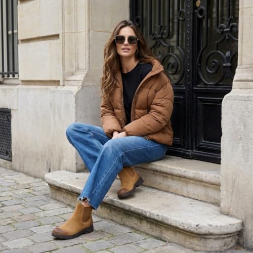 Image of CUSHIONAIRE Britain Genuine Suede Chelsea Ankle Boots for Women