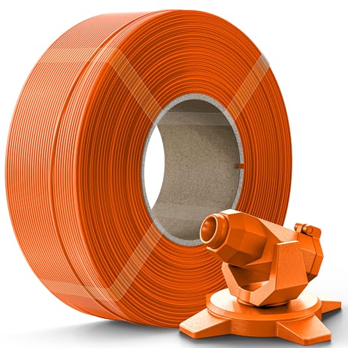 Image of Creality PETG Filament Refill 1.75mm 3D Printer Filament, 1kg (2.2lb) Refilament for Bambu Lab Reusable Spool, Dimensional Accuracy ±0.03mm, Orange