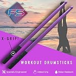 FITSTIX avec POWER GRIPS Des bâtons pour la condition physique & Les cours d'entraînement, les bâtons de tambour, la conception de poids fort et léger font un complément amusant à toute routine d'exercice ou classe. (PURPLE avec POWER GRIPS)