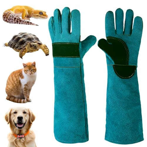 MZSX Bissfeste Handschuhe für den Umgang mit Tieren, 45cm Anti-Biss Arbeitshandschuhe, Reptilien Handhabungshandschuhe, für Schweißen, Gartenarbeit, Umgang mit Katze/Hund/Vogel/Schlange/Reptil