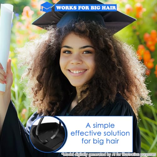 Image of 2 Pcs Graduation Cap Headband, Anti-fall Firm Hair Band for Graduation Cap, Graduation Gifts Hat Insert Accessories for Graduates, Students, Women