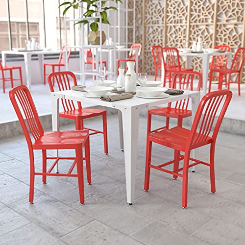 Flash Furniture Gael Indoor/Outdoor Modern Metal Dining...