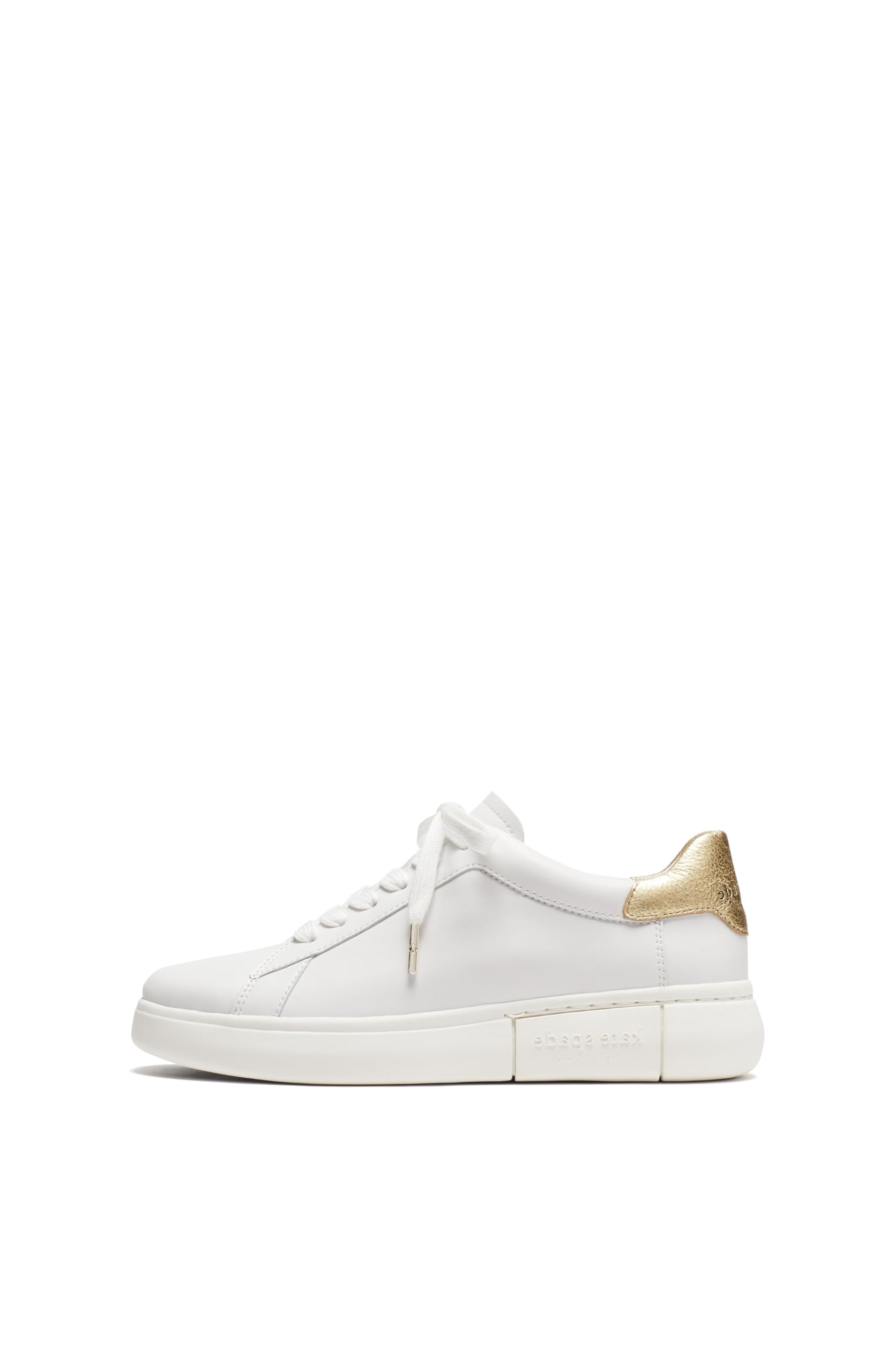 Kate Spade New York Women's Lave Lace Up Sneaker, Blanco Óptico Oro Pálido, 39.5 EU