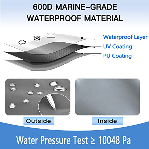 Weber Grill Cover - Heavy Duty 600D Polyester Oxford 58" L X 24" W X 44" H Grill Cover Waterproof Outdoor Windproof Buckle With Handles Drawstring 7130 Spirit 200 300 Series Genesis Ii Grill Cover #TOP3