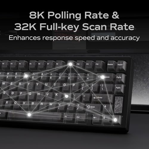 Image of Mechanical Keyboard, Chilkey Slice75 HE Gaming Keyboard Wired, 75% Hall Effect Magnetic Aluminum Keyboard with WS Flux HE Clacky Switch, Rapid Trigger, 8K Polling, Per-Key RGB Custom, PC /Mac Support