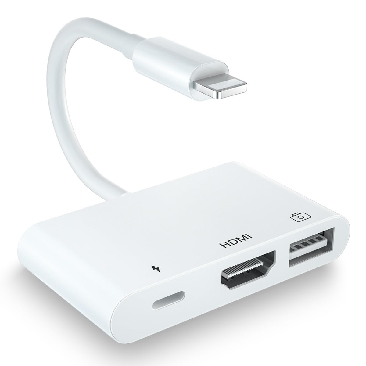 Uniytriox Unitrox Adattatore HDMI Cavo Digitale AV 1080P USB Adattatore Femmina OTG e Porta di Ricarica Supporto USB Flash Drive, Tastiera MIDI, Mouse, per iPhone 11 12 13 14 Xs XR X 8 7 6 5/Pad