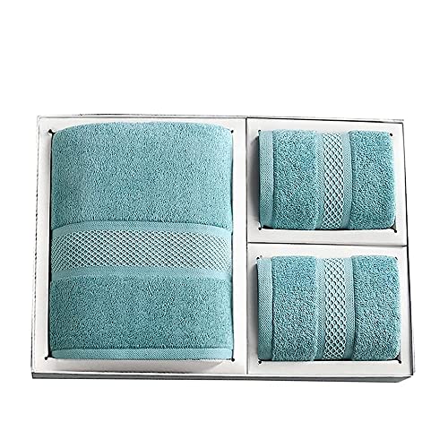 Juego de toallas de baño de algodón para regalo con tres piezas absorbentes