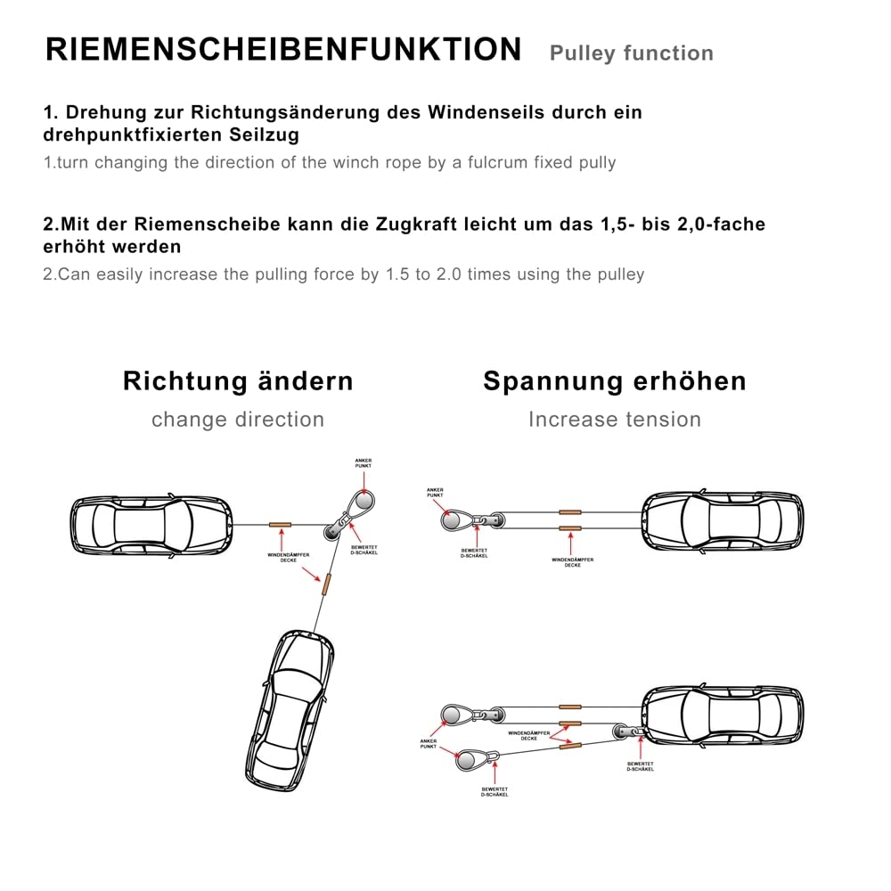 Puleggia In Acciaio Per Verricello - Portata 4 Tonnellate, Per Funi 1-8mm, Design Sicuro Con Parti Mobili - Foto 11