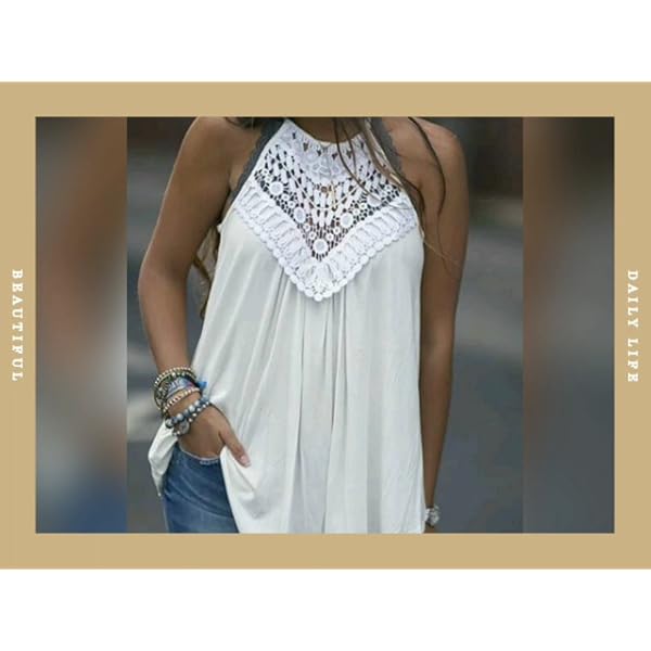 Bluetime-Womens-Summer-Halter-Spaghetti-Strap-Lace-Flowy-Tank-Tops-Cami-Shirts Bluetime Black Tank Top Women Spaghetti Strap Casual Cute Summer Shirts Blouses Country Concert Outfits Black L