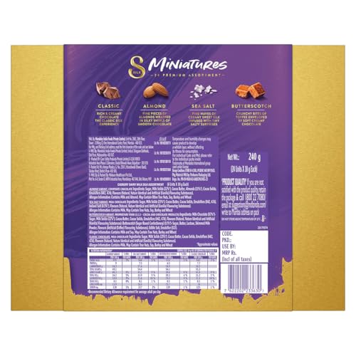 Image of Cadbury Dairy Milk Silk Miniatures Premium Assorted Chocolate Diwali Gift pack, 240 g