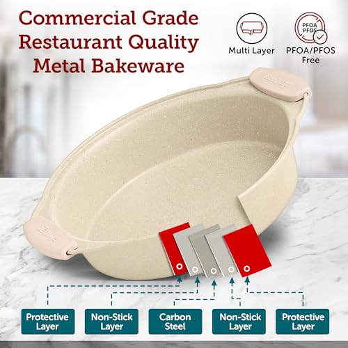 image for BAKKENMASTER 6-Piece Deluxe Nonstick Baking Pan Set - Professional Gra