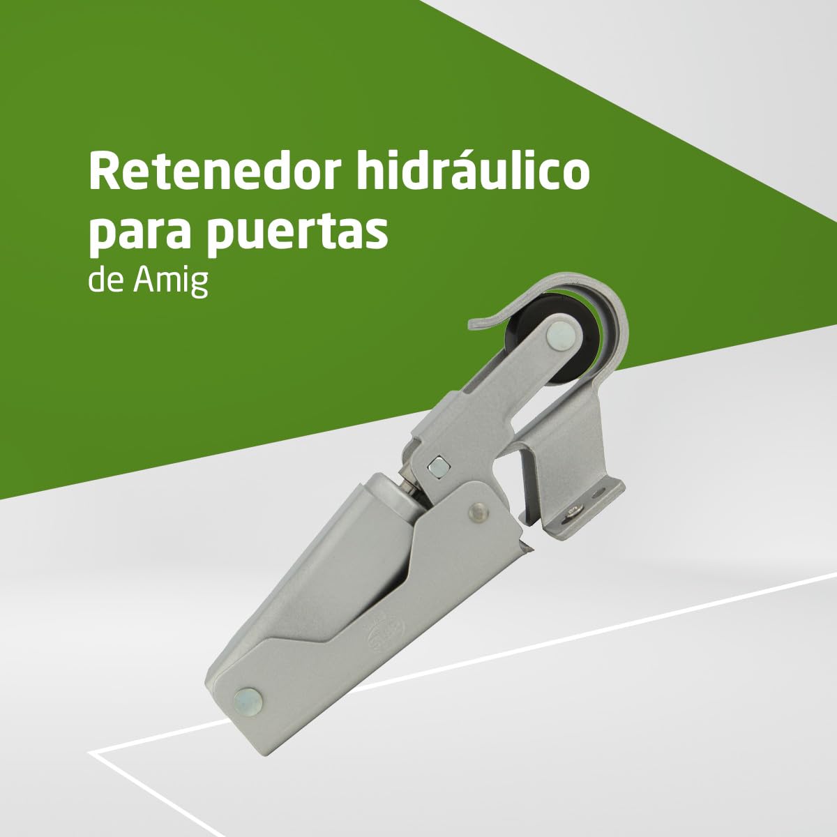 Amig - Retenedor hidráulico para Puerta | Ideal para freno, tope o amortiguador de puertas | Medidas: 108 x 32 mm | Material: Aluminio | Color: Plata