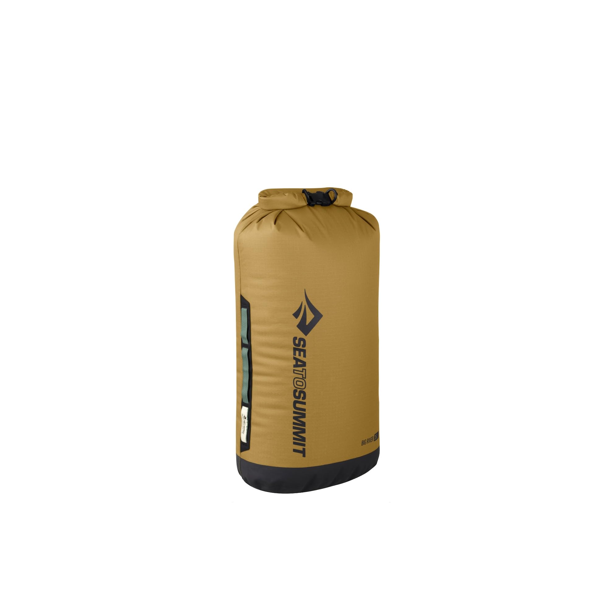 SEA TO SUMMIT - Big River Dry Bag XL 35L - Waterproof - Roll-Top - Resistant Fabric - Grab Handles, Lash Point & D-Ring - For Kayaking & Motorcycle Touring - 31.7 x 28,1 x 58.6cm - Gold Brown - 308g