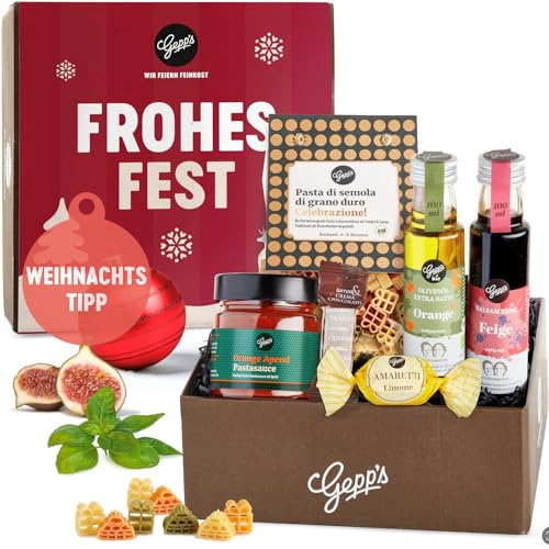 Gepp's Feinkost 'Frohes Fest' Geschenkbox I Weihnachts-Geschenk gefüllt mit den feinsten Delikatessen für ein wahres Gaumenerlebnis | Hochwertiges Geschenk zu...