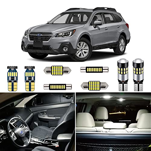 Kit de Luces LED Interiores Blancas AUTOGINE para Subaru Outback 2010-2020 miniatura 1