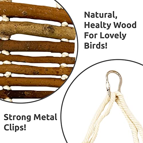 Simena SMN-BIRDLADDER Bird Cage Ladder, Parrot Bridge Made Of Natural Wood And Rope thumb #2