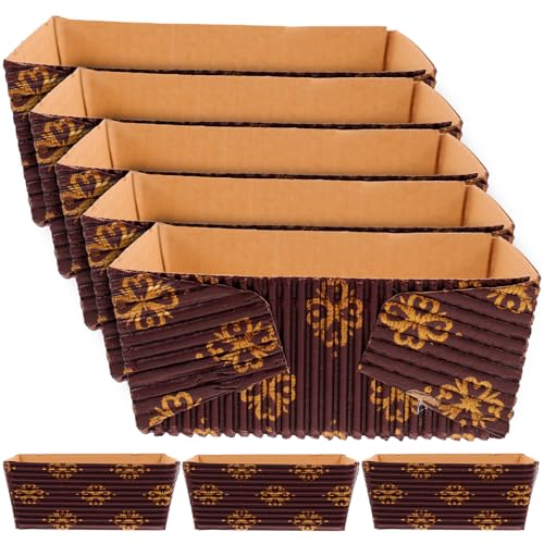 TOKIDNY Teglie Di Carta Per Plumcake Monouso Resistenti Alle Alte Temperature 8x7,5x3 Cm Set Da 25 Pirottini Per Pane, Toast e Chiffon Cake Per Panetteria e Cucina Domestica