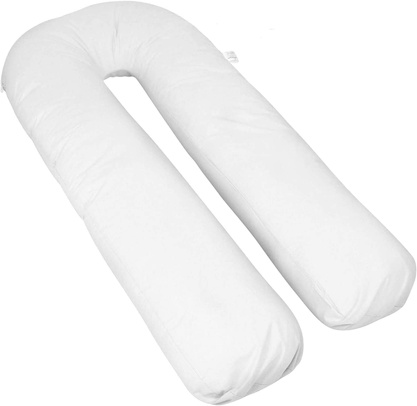 KB Tradax 9ft Long U Shaped Pillow White Full Body Pregnancy Orthopedic Pillow for Side Sleeping