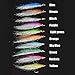 Tigofly 10 pcs 10 Colors 1/0 4cm High Carbon Hook Holo Silver Salmon Trout Sea Bass Steelhead Minnow Fly Fishing Flies Lure Set