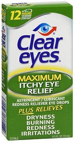 Clear Eyes Maximum Itchy Eye Relief 0.50 oz (Pack of 3)