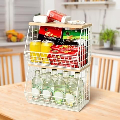 Mefirt 2-Tier Fruit Basket Cover