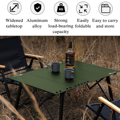 Table de camping légère et pliable – Table d'appoint métal pour randonnée - 6