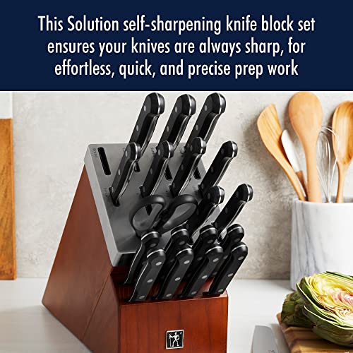 HENCKELS Solution RazorSharp 20pc Self Sharpening Knife Block Set, Chef Knife, Bread Knife