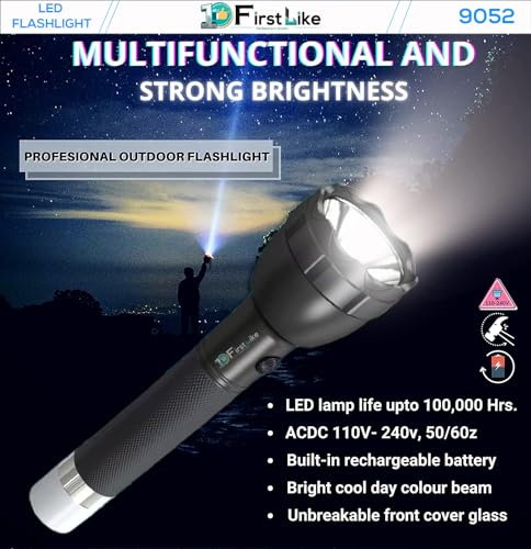Image of 50W+30W Dual 2 in1 Power Full Led Rechargeable Long Range Torch Upto 1 Km Flashlight (Tube)