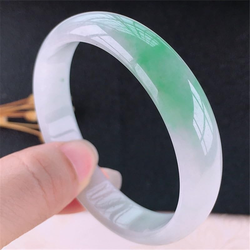 Bracelet en jade vert jonc cireux glacé idéal pour valoriser votre style - 3