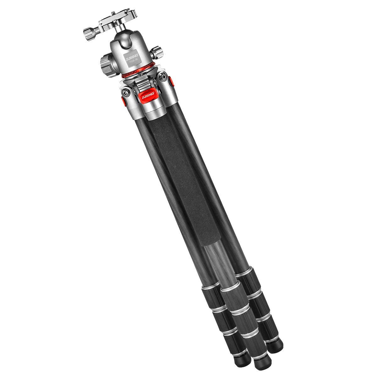 JUSINO Leichtes Karbon Fotostativ mit Kugelkopf Stativ bis 138cm/12kg AF-254C+FGS-36