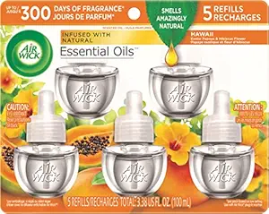 Air Wick Scented Oil Refill Plug in Air Freshener Essential Oils, National Park, Hawaii, 5ct, 3.38oz
