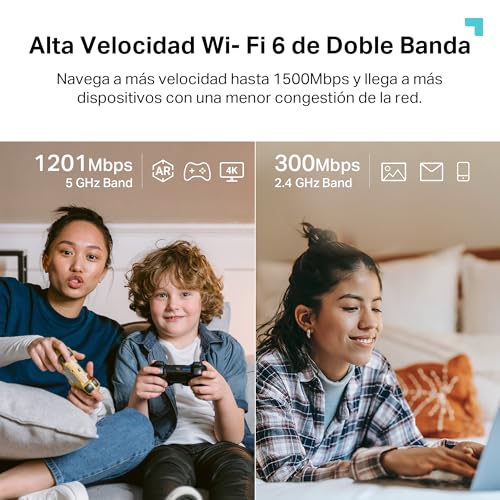 TP-Link RE500X Repetidor WiFi 6 AX1500 Doble Banda, 1 Puerto GE, EasyMesh - Imagen 6
