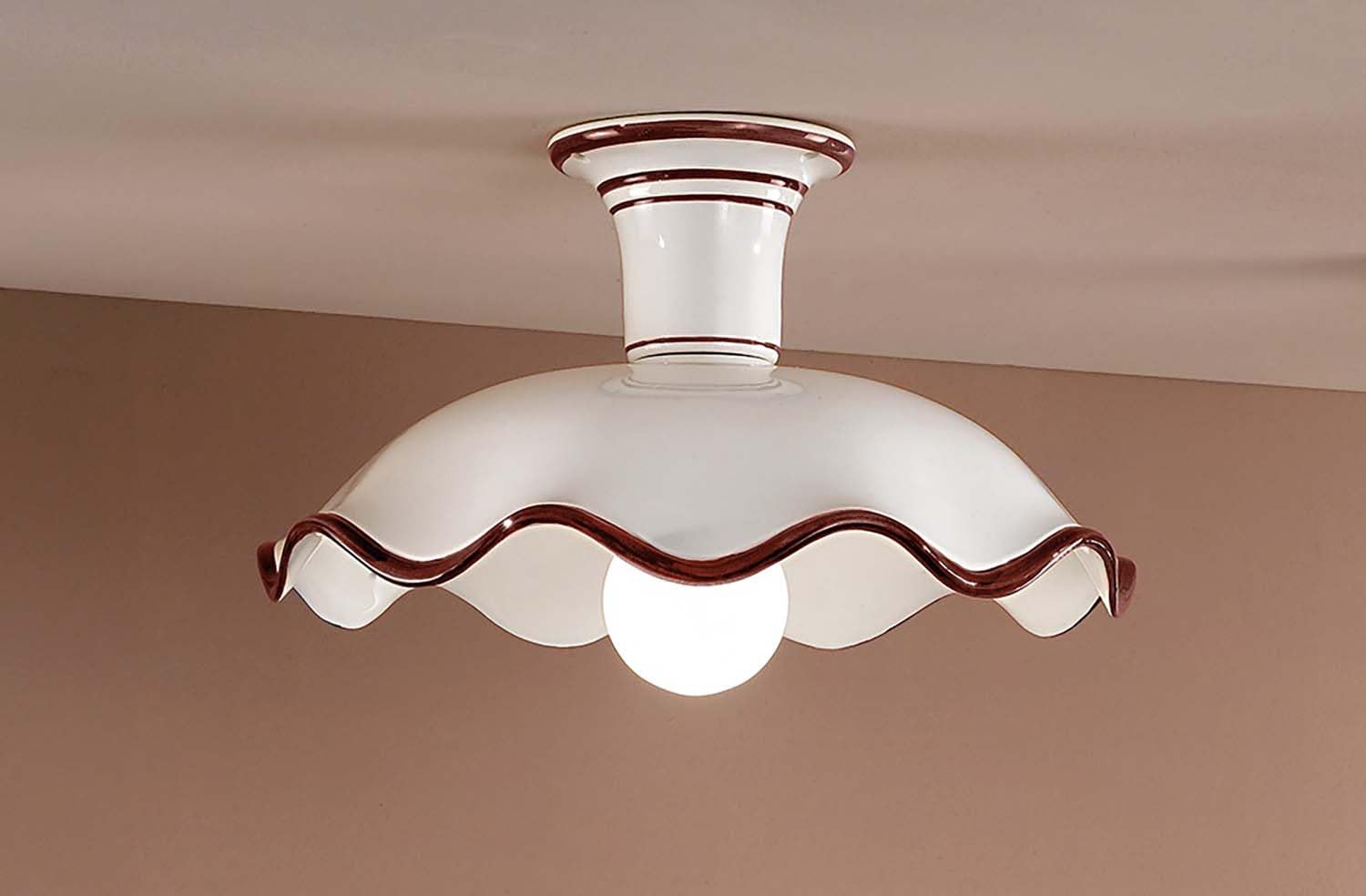 Plafonnier rustique en céramique DP126, luminaire d'exception pour entrée - 3