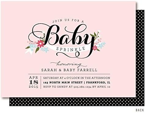 Elegant Baby Girl Sprinkle Invitations