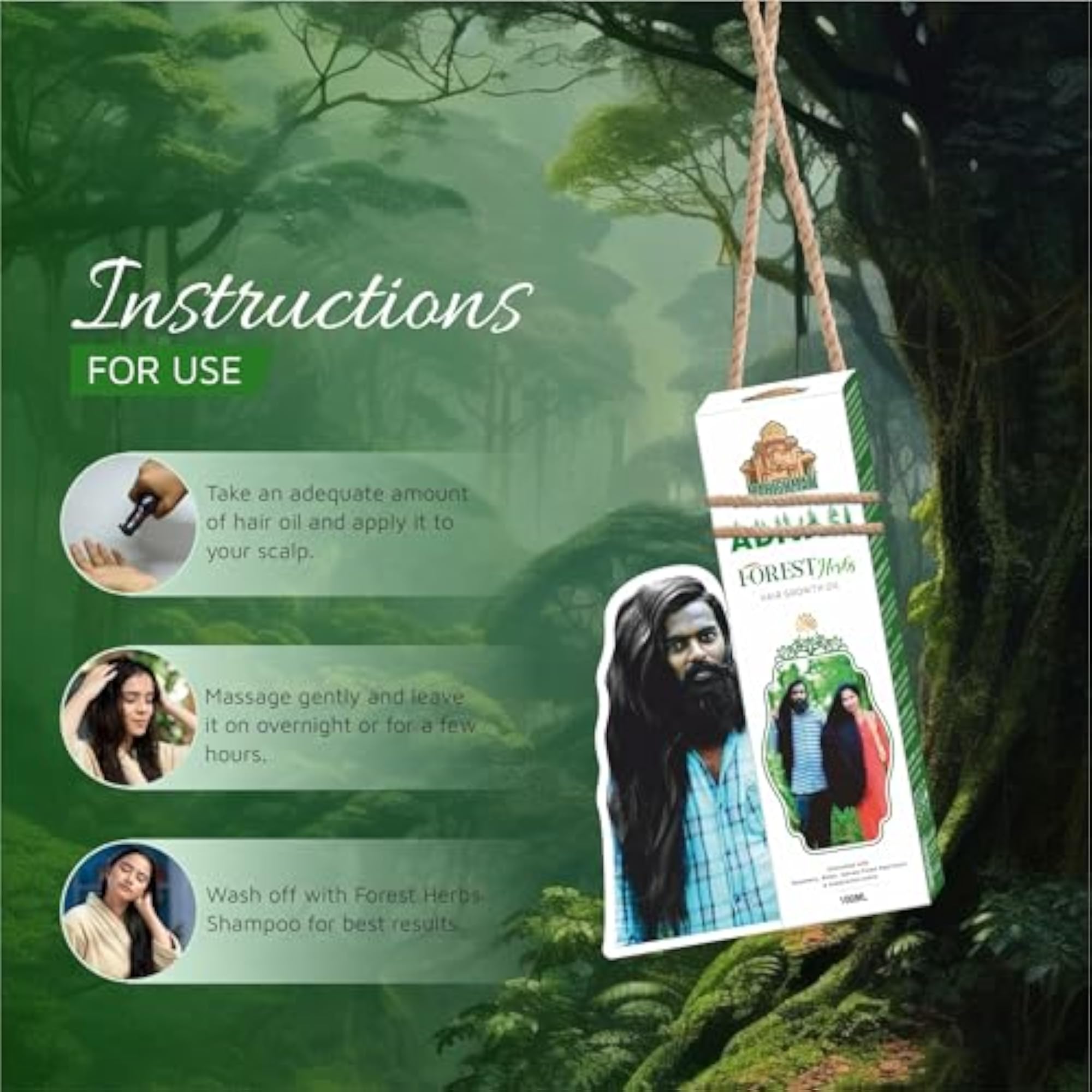 Mahishmati Original Adivasi Forest Herbs Hair Growth Oil, 100ml