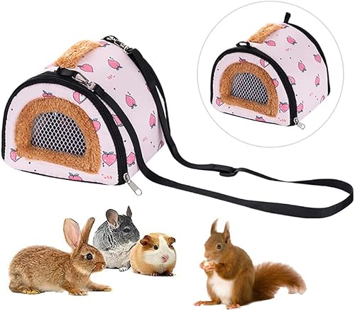 ZYYRSS Tragbare Kleine Tiere Tragetasche, Ratten Zucker Gleiter Kleine Meerschweinchen Ratte Chinchillas Hamster Igel Tragetasche Tasche für Outdoor Reisen, Atmungsaktive hängende