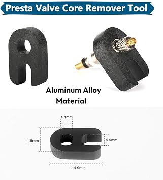 2pcs 44mm Presta Tubeless Valve Stem Aluminum Alloy Tubeless Valves