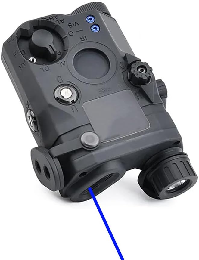 Plastic PEQ15 Box Aiming Laser Sight(with IR Fill Light+Red/Green/Blue Laser+Strobe White LED Flashlight), & Modular Remote Pressure Switch & Pressure Switch Slot Mount Combo,for 20mm Rail, BK