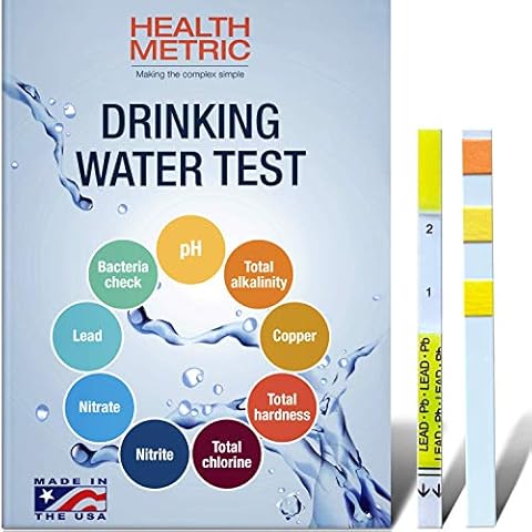 Drinking Water Test Kit for Home Tap and Well Water - Easy to Use Testing Strips for Lead Bacteria pH Copper Nitrate Chlorine Hardness and More | Made in The USA in Line with EPA Approved Limits Cover