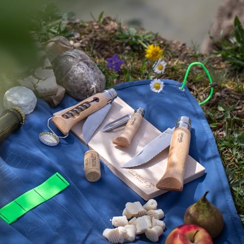 Opinel Nomad Camping Kitchen Utensil Kit, Includes No.12 Serrated Knife, No. 10 Corkscrew Knife, No. 6 Peeler, Cutting Board (New Version) - Image 5